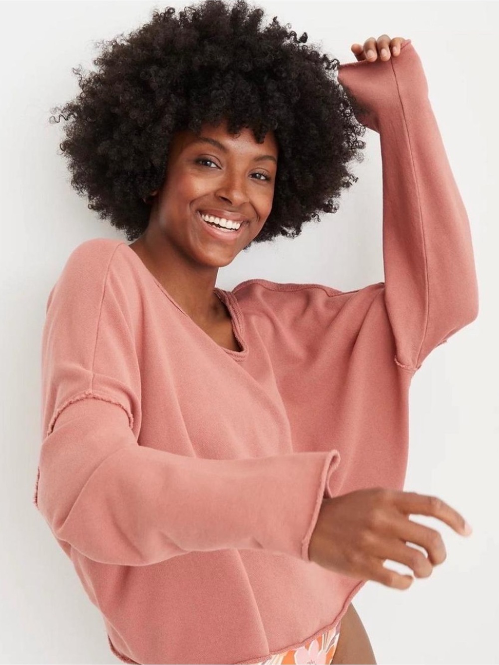 Aerie Relaxed Pink Sweater